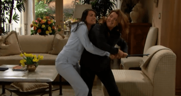 Sheila and Quinn fighting